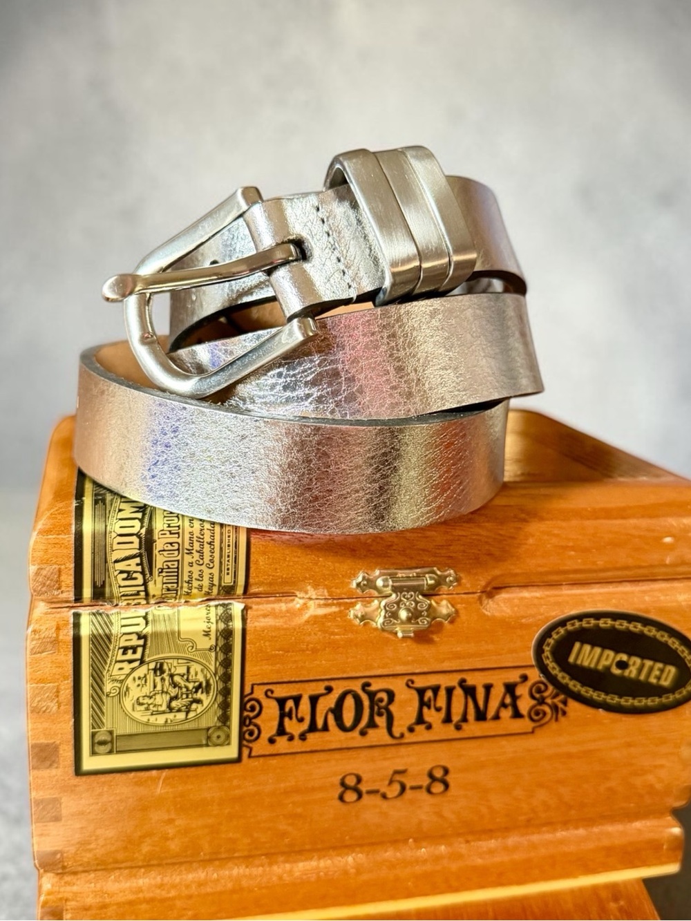 Lucky Brand Matte Silver Belt